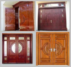Cửa gỗ 2 cánh biệt thự