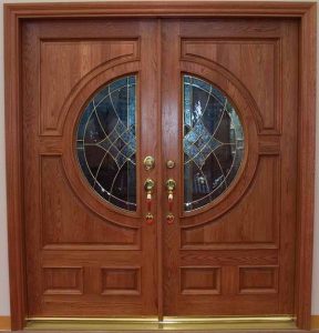 Cửa sắt giả gỗ 2 cánh