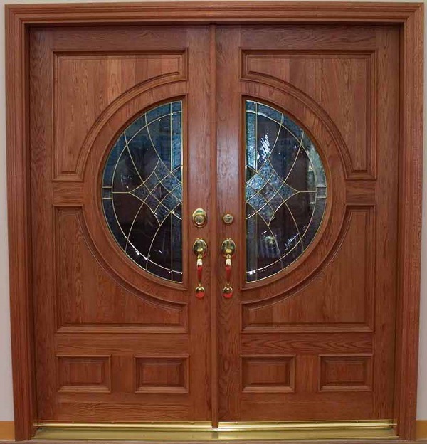 Cửa sắt giả gỗ 2 cánh