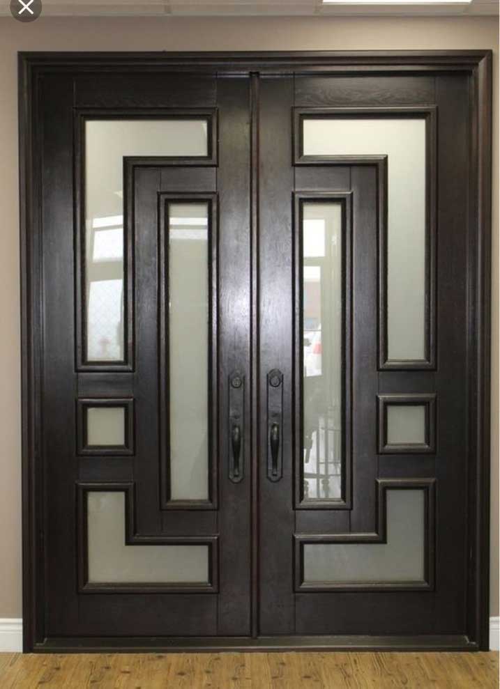 mẫu cửa sắt giả gỗ 9