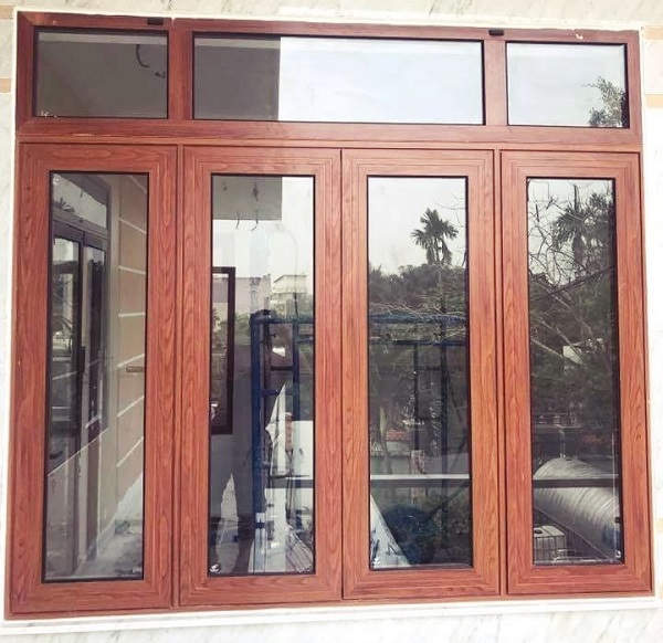 Cửa sổ nhôm kính giả gỗ đẹp