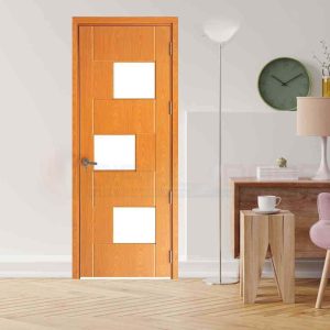 cửa gỗ 1 cánh có gắn kính