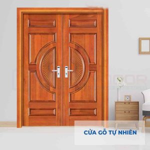 Mẫu cửa gỗ phòng ngủ 1 cánh bằng gỗ tự nhiên