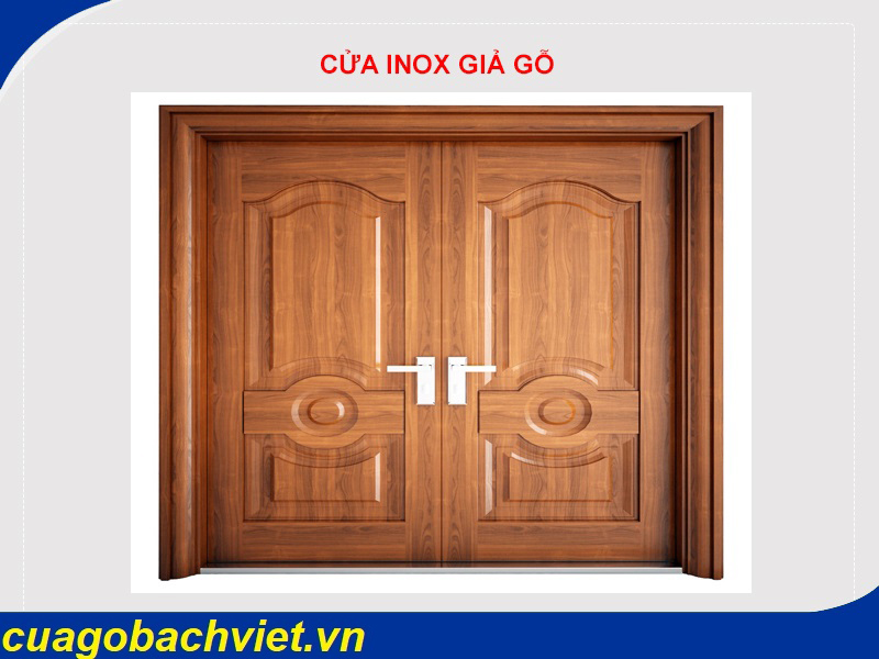 cửa inox sơn giả gỗ 7