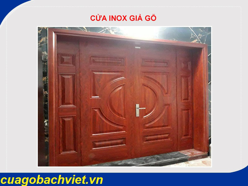 cửa inox sơn giả gỗ 6