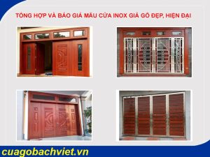Cửa inox giả gỗ