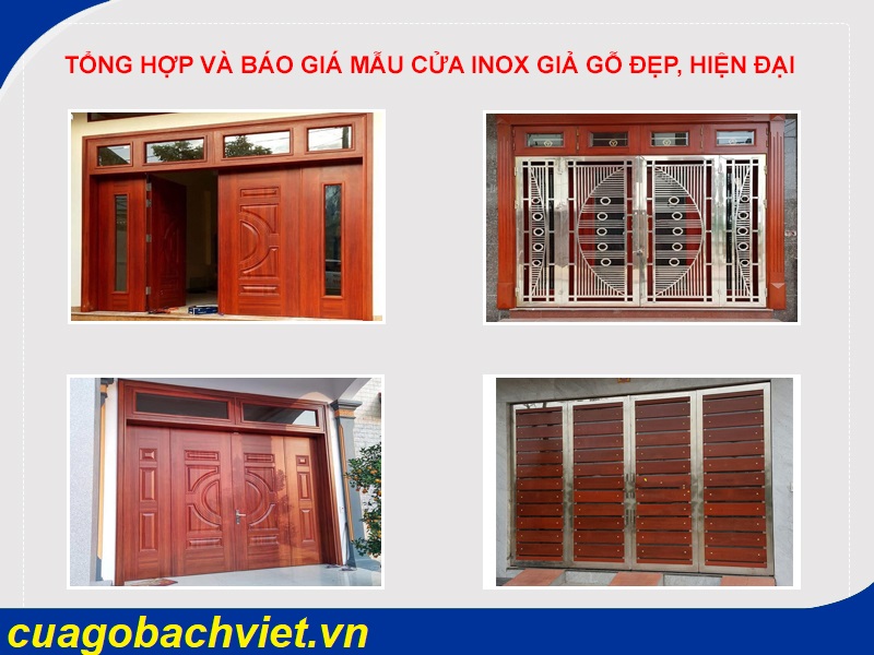 Cửa inox giả gỗ
