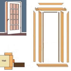 Khuôn kép cửa gỗ