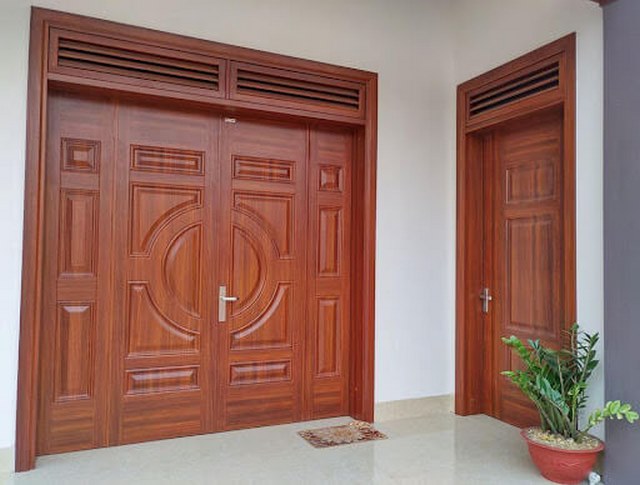 Cửa gỗ tự nhiên ghép thanh