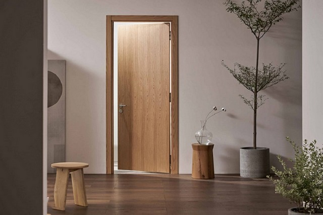 Mẫu cửa phòng ngủ bằng gỗ đẹp